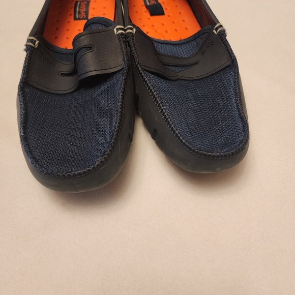 Swims Navy Blue Penny Loafers - Picture 4 of 10